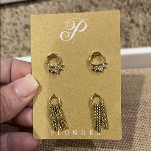 Plunder Gold and Silver Tassel Earrings